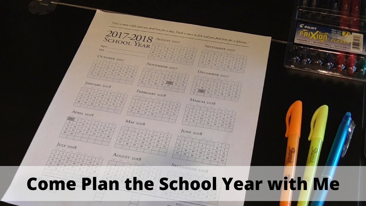 Come Plan the School Year With Me