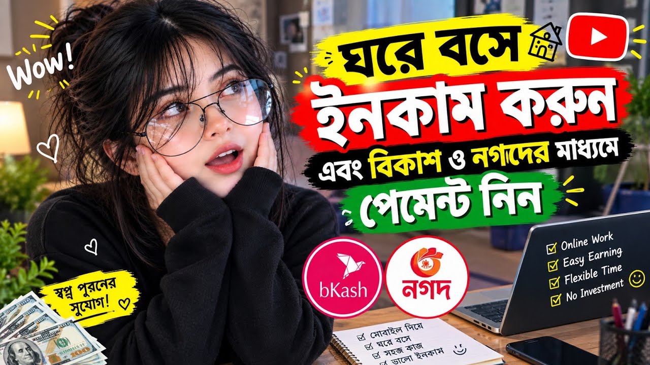 New income site 2026। ঘরে বসে ইনকাম করুন ২০২৬। Free income site 2026। Online income 2026। BD INCOME।