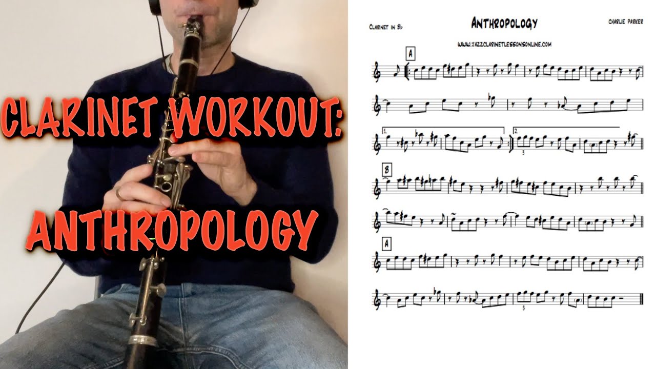 BURNING JAZZ CLARINET WORKOUT! play along: Anthropology by Charlie Parker