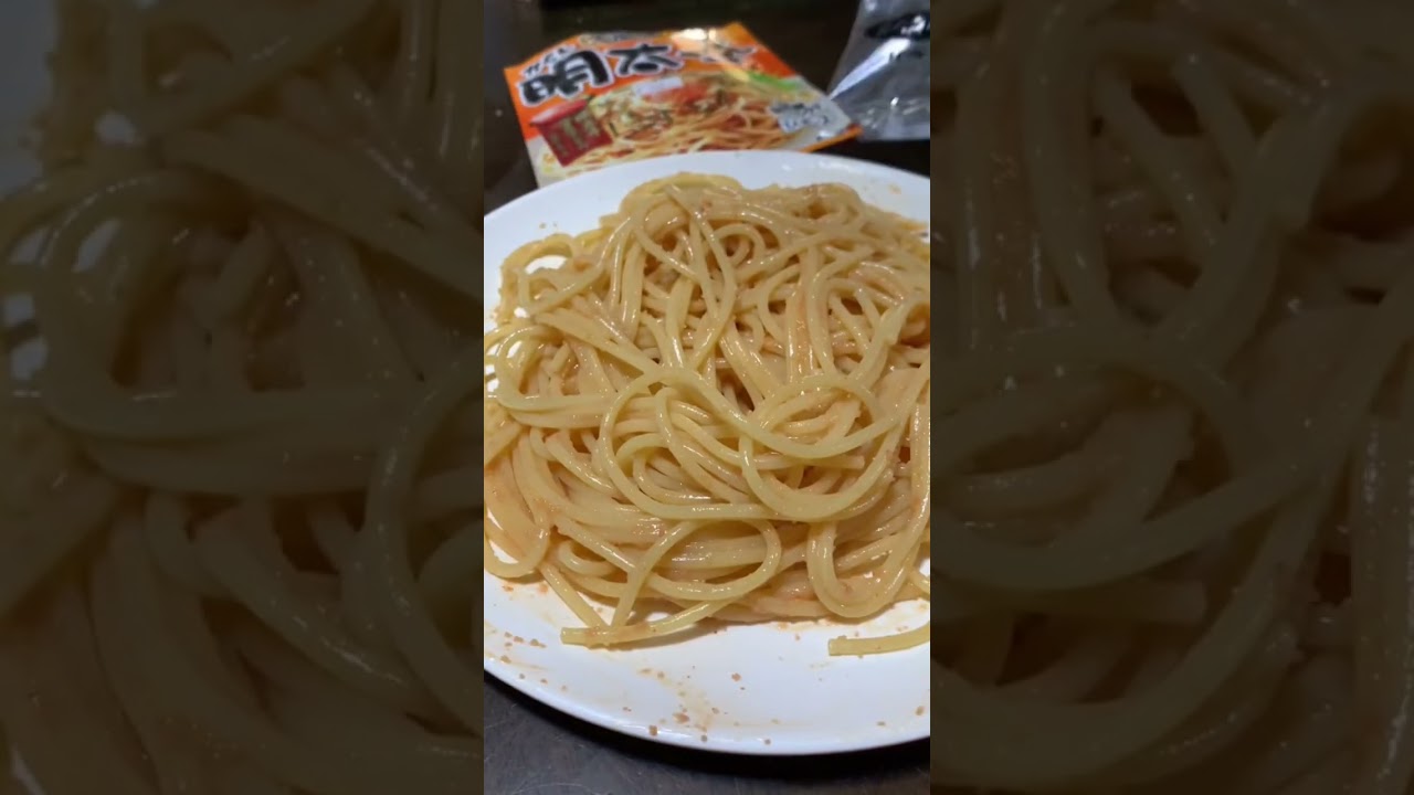I cooked Mentaiko Pasta for lunch today🍝✨ Do you like Mentaiko, too? ☺️ #shorts #mentaiko #pasta