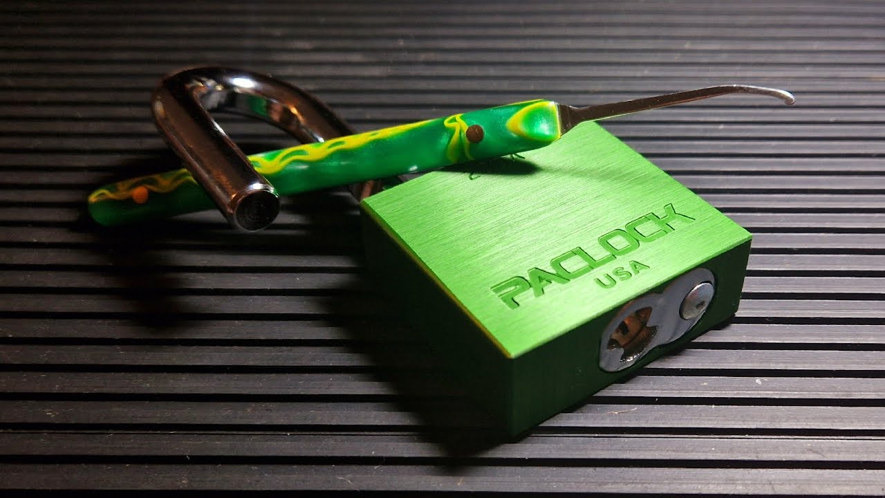 Paclock 200a padlock picked with a custom RWB pick