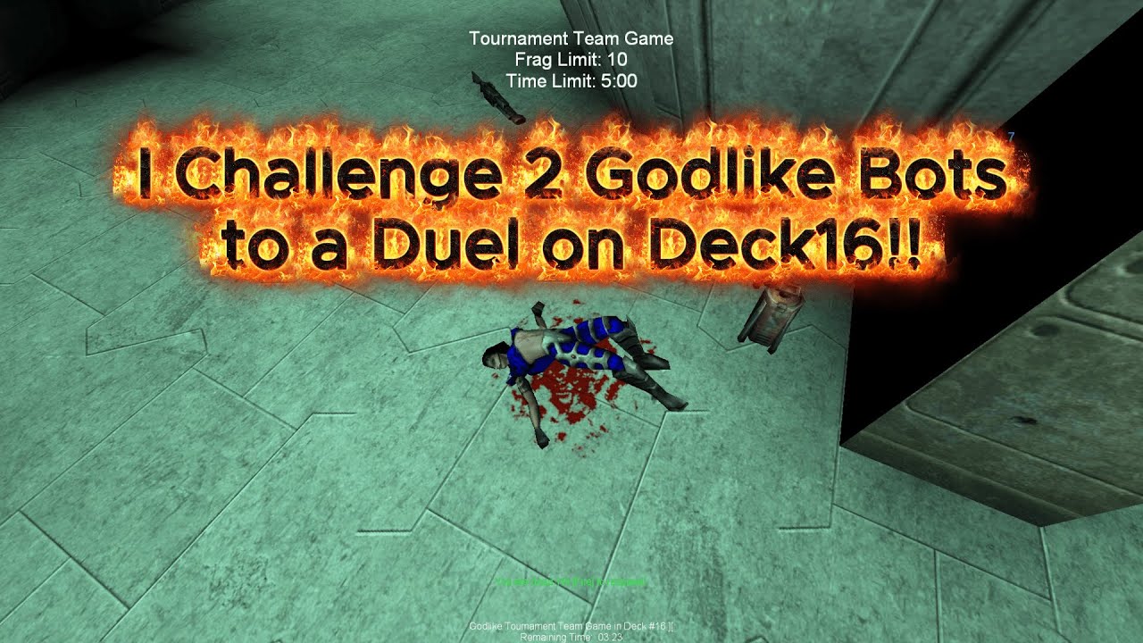 UT99 - 1v2  Duel  (Me vs 2 Godlike Bots) Deck 16][