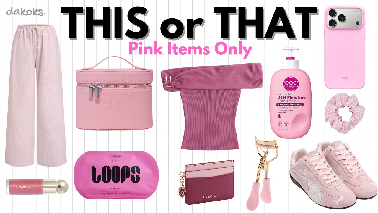 PINK ITEMS ONLY! | THIS OR THAT💕🌸👚