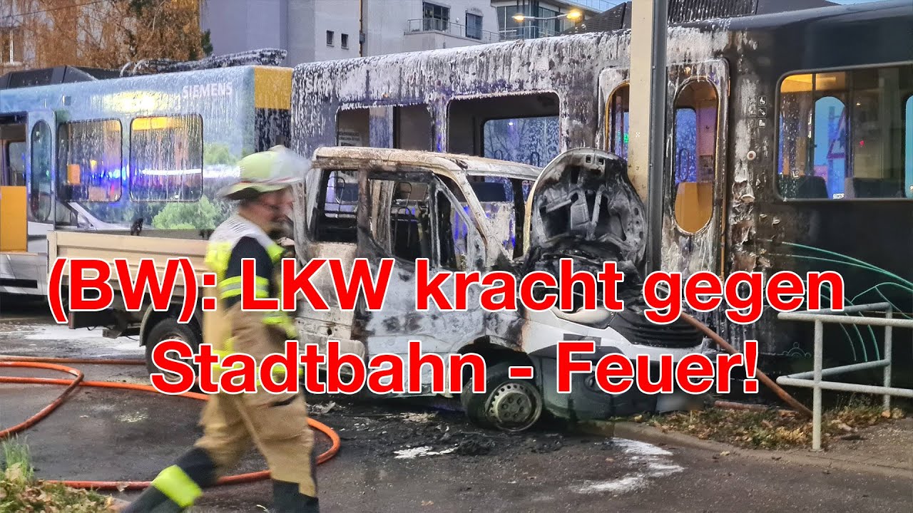 Betrunkener Kleinlasterfahrer fährt über Rot und verursacht Flammeninferno nach Zusammenstoß mit Zug