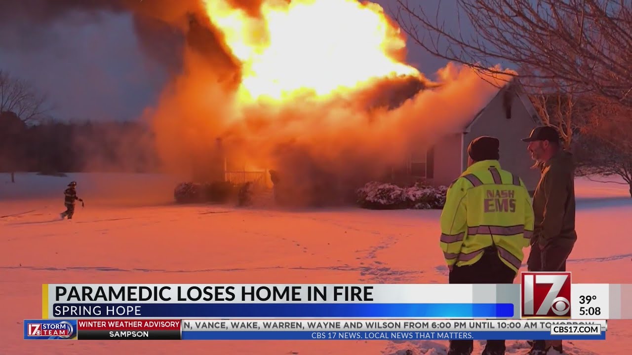 Paramedic loses home in Spring Hope fire
