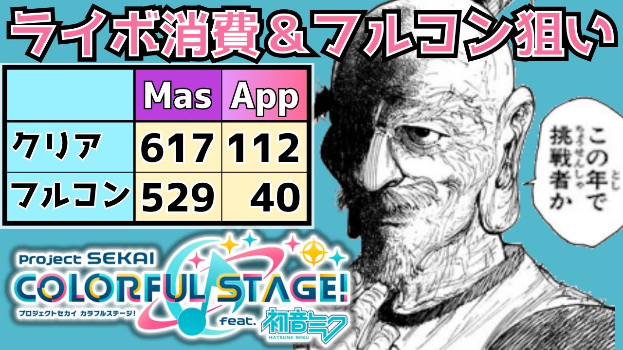 【ライボ消費&フルコン狙い】昭和6○年生まれ人間のプロセカ #414