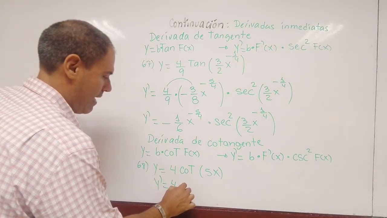 Derivada de tangente. 