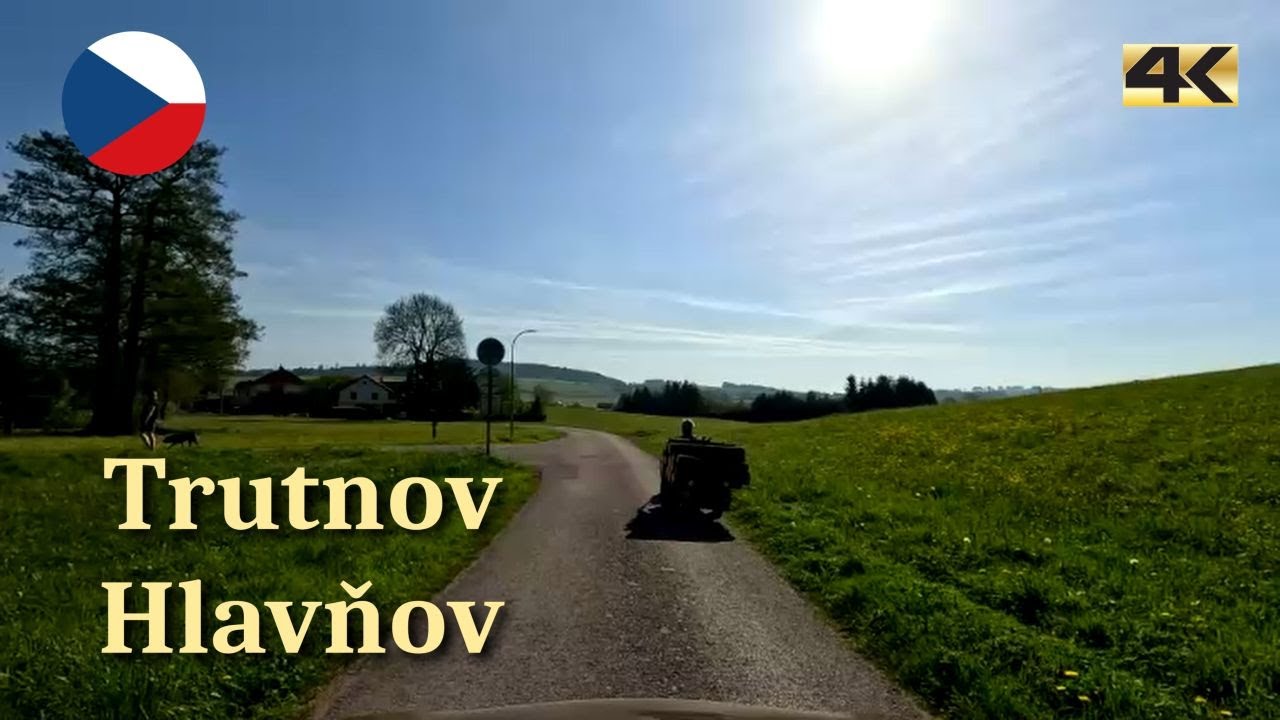 Driving in Czechia from Trutnov to Hlavňov | spring 2024 | 4K