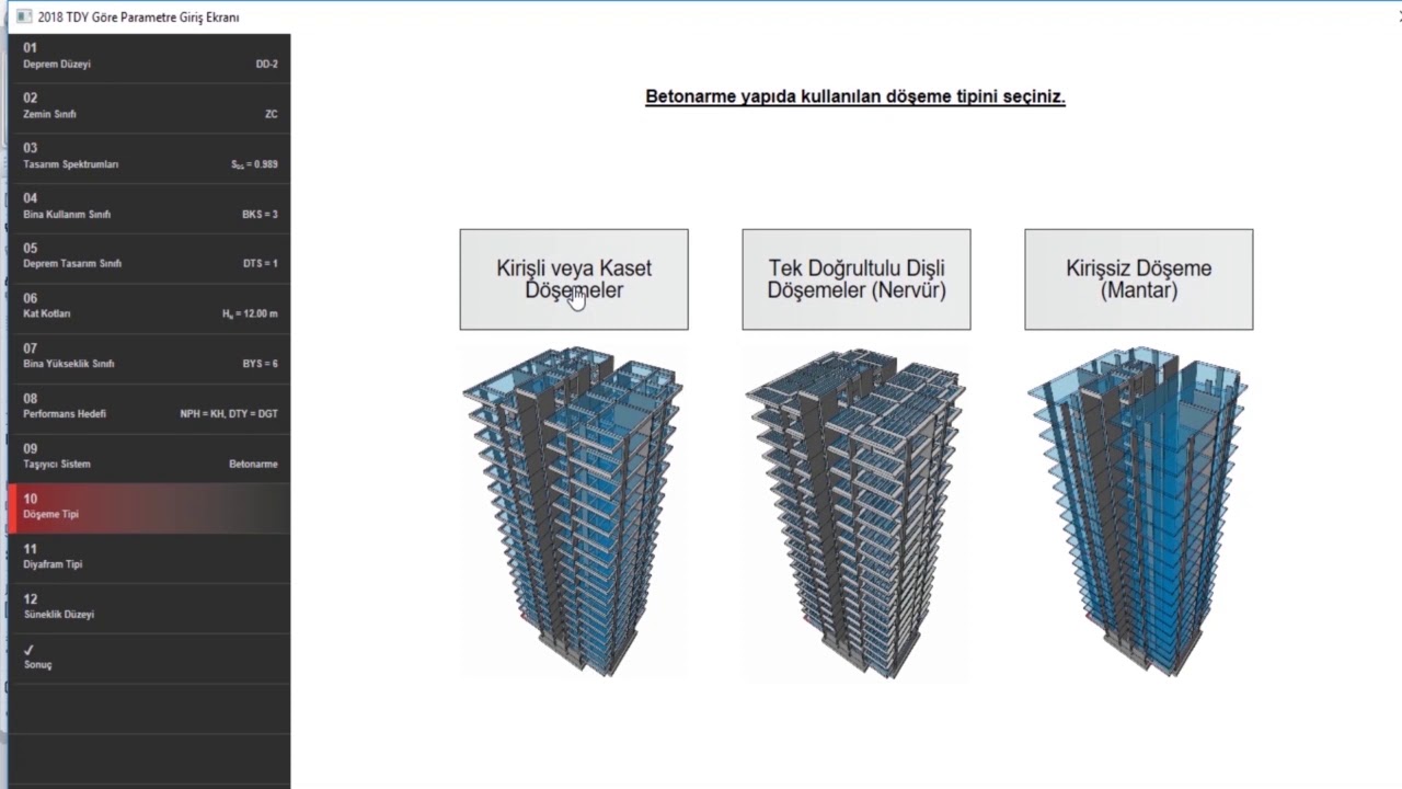 İDECAD V10 İLE 2018 TBDY ANALİZ AYARLARI SİHİRBAZI