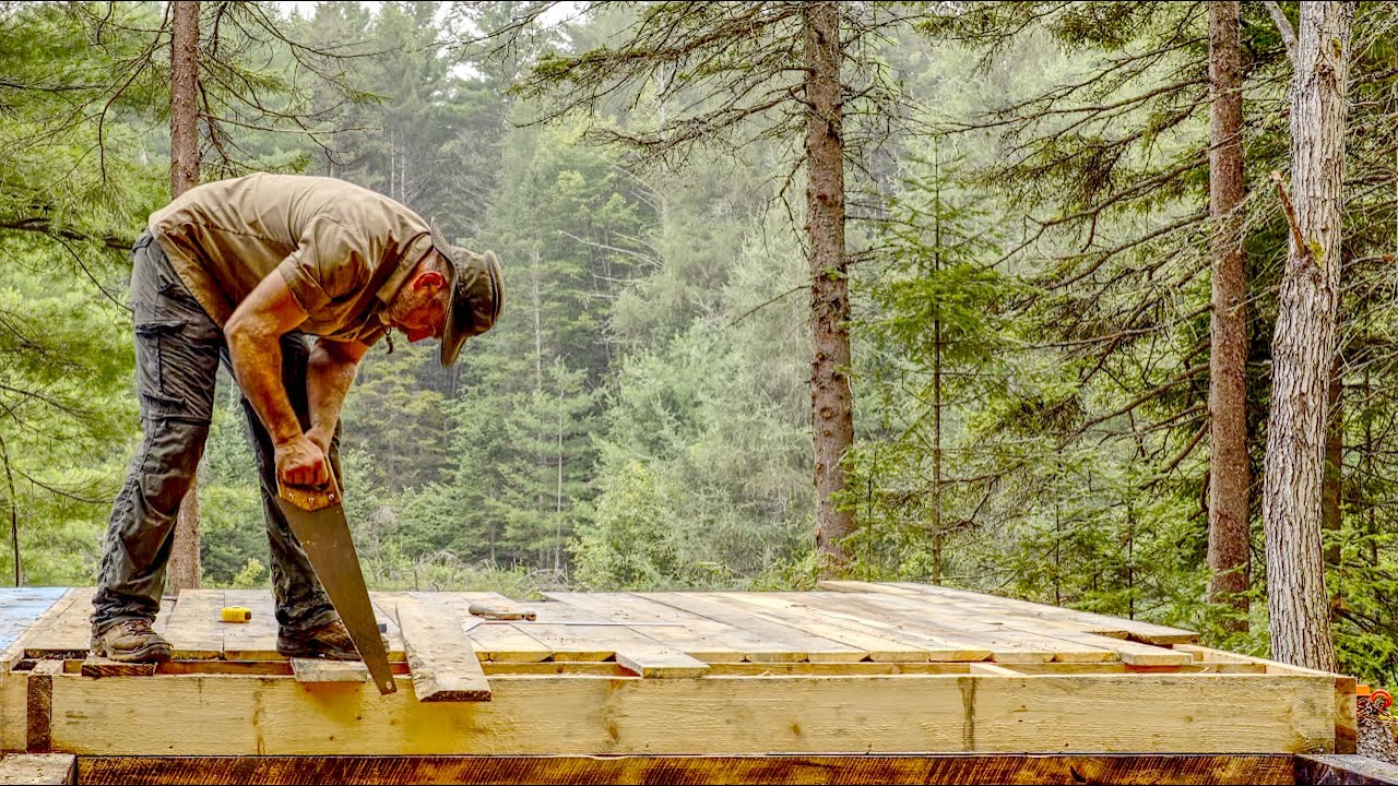 Plumbing My Off Grid Log Cabin in the Forest, Waterproofing a Root Cellar