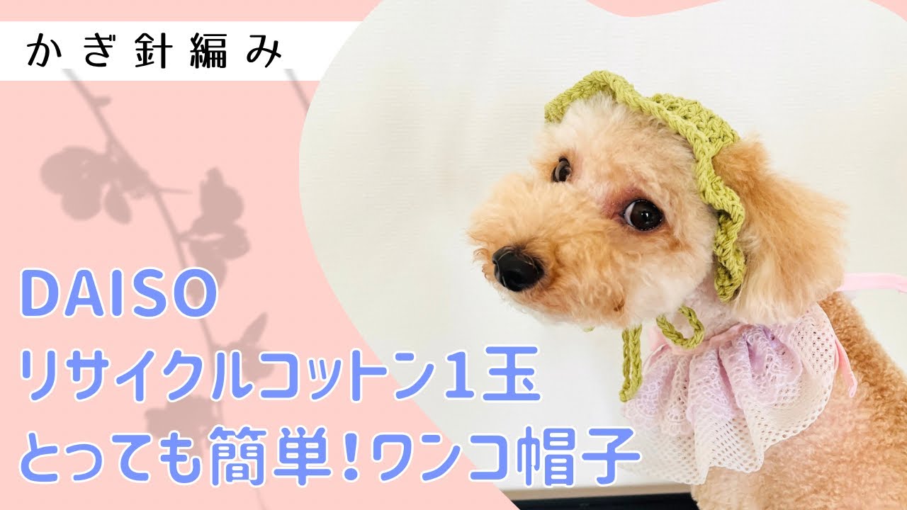 とっても簡単！ワンコ帽子