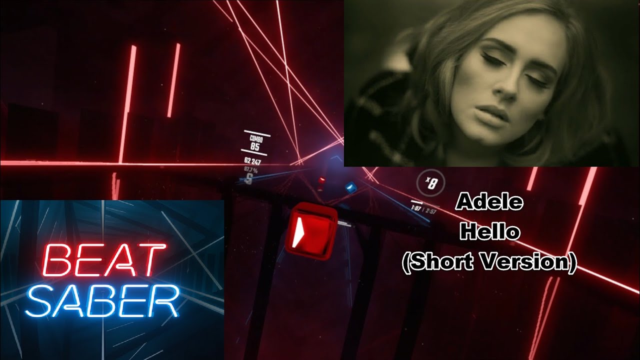 Beat Saber - Adele - Hello (Short Version) (Difficulty Hard) - Full Combo -