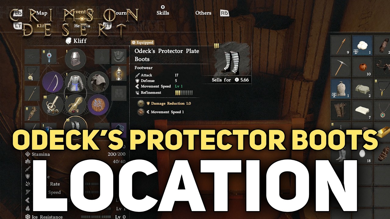 Crimson Desert - How To Get Odeck's Protector Plate Boots