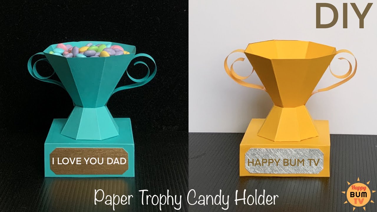 DIY TROPHY CANDY HOLDER I DIY LAST MINUTE GIFT IDEAS I EASY DIY PAPER CRAFTS