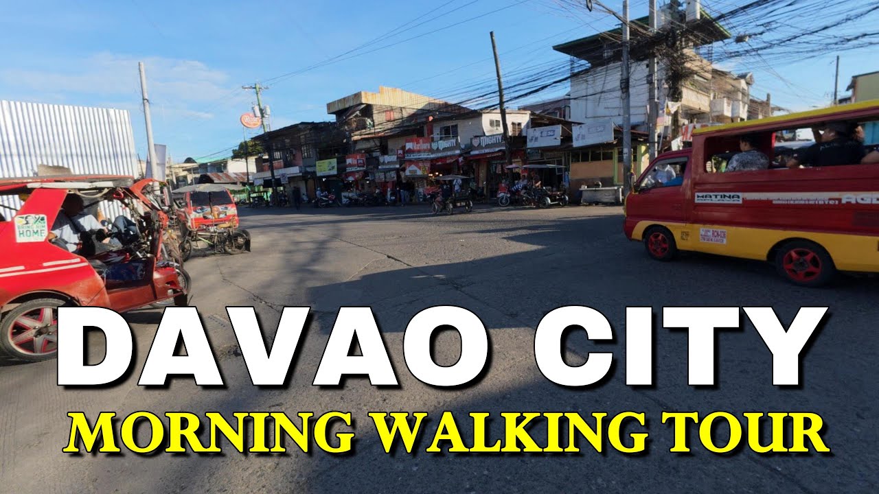 Davao City Morning Walking Tour 🚶‍♂️| Exploring the Heart of Downtown (4K)
