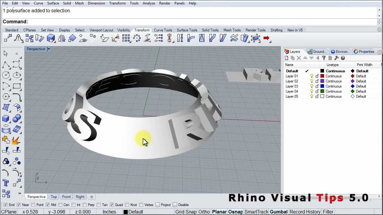 Rhino Visual Tips 5.0: Chapter 10:  Transform: Flow