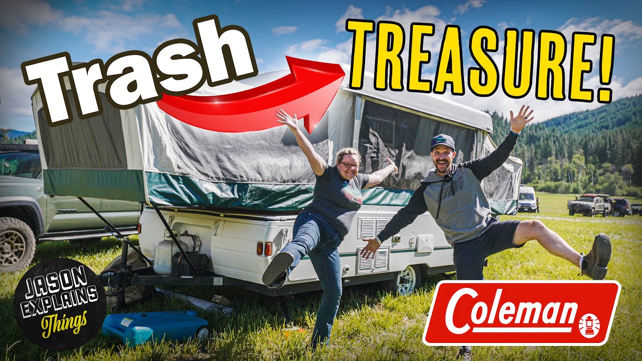 Free Pop Up Camper is BACK ON THE ROAD!  1998 Coleman Cheyenne