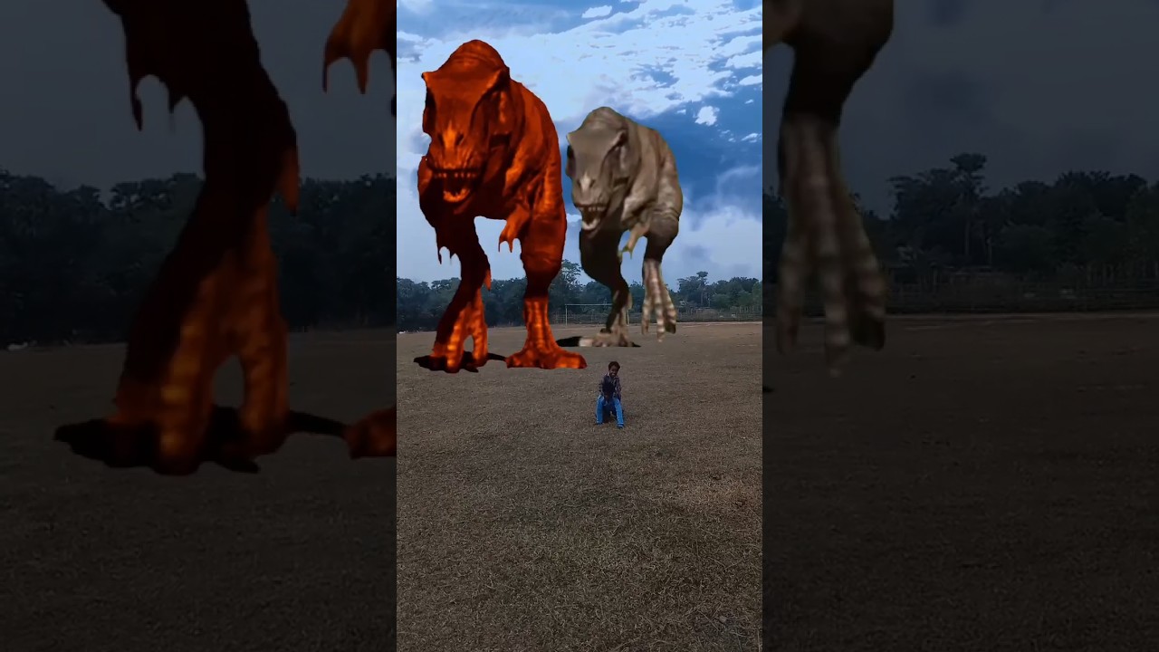 Big dinosaur chase T-Rex chasing part 70 #dinosaur #jurassic #jurassicworld