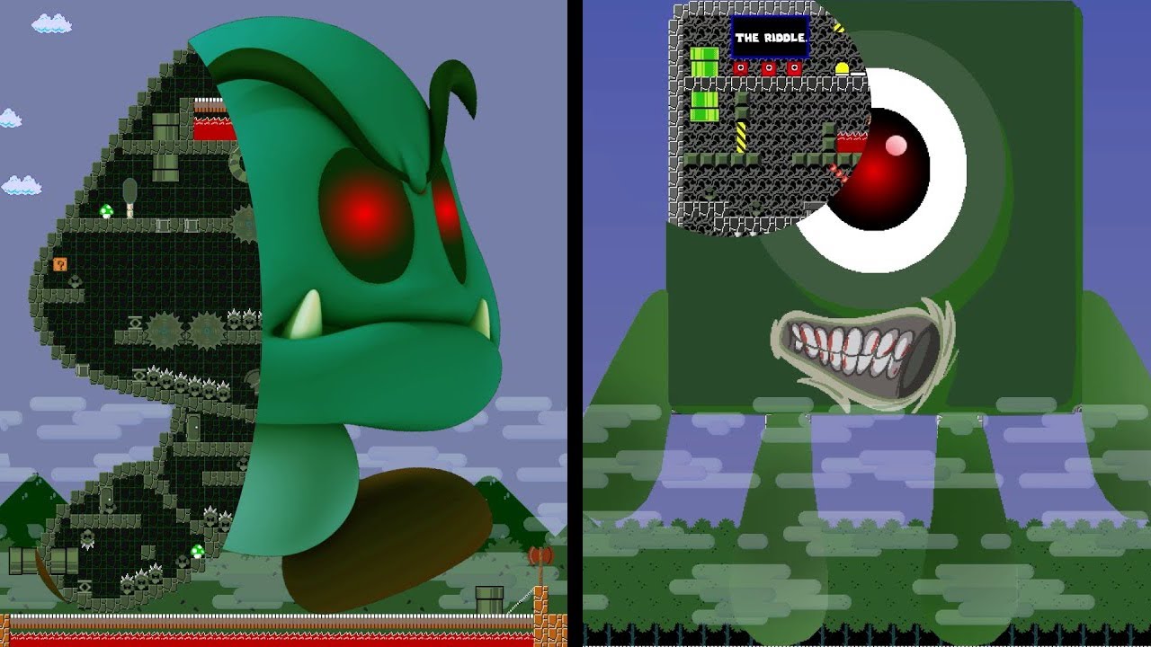 8BIT-ANI: Mario vs The Giant Zombie Number Blocks 1 Maze And The Giant Zombie Goomba Maze