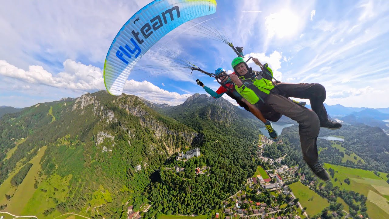 Gleitschirm Tandemflug (Tegelberg) - vom Start bis zur Landung
