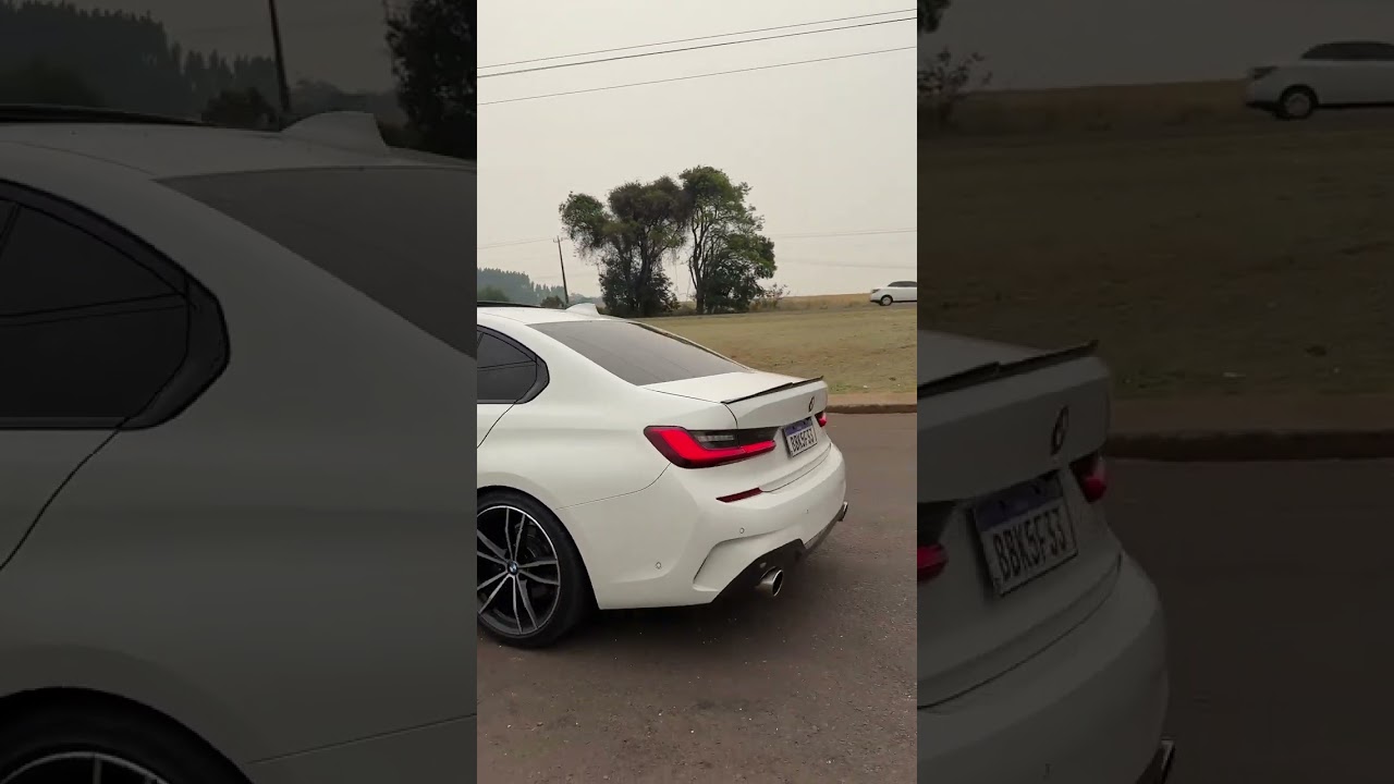 BMW 320 com escapamento esportivo