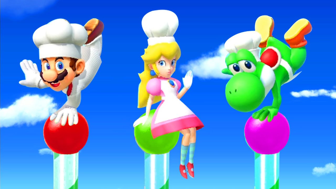 Super Mario Party Minigames Battles - Peach Vs Mario Vs Kirby Vs Yoshi (Hardest Difficulty)