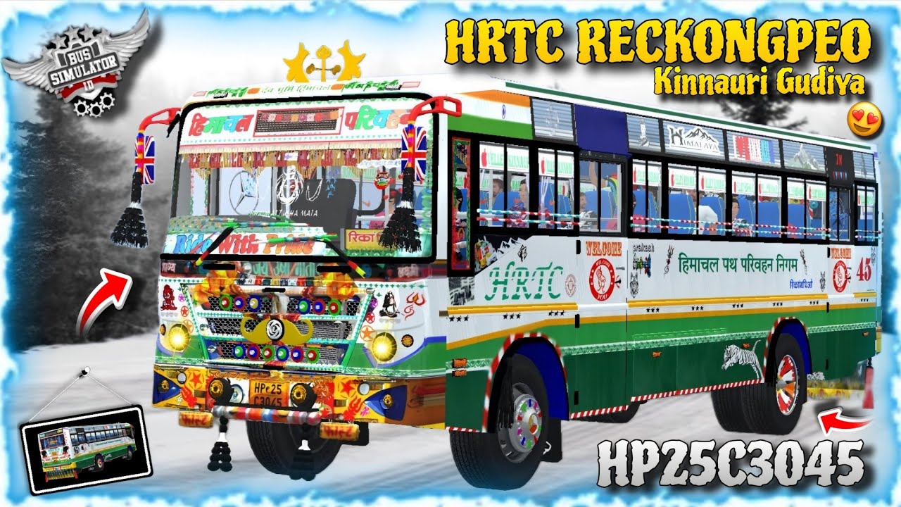 | HRTC Reckongpeo Bus Mod For Bussid | Download Now ☺️❤‍🔥 Kinnauri Gudiya #hrtc #bussid #gaming
