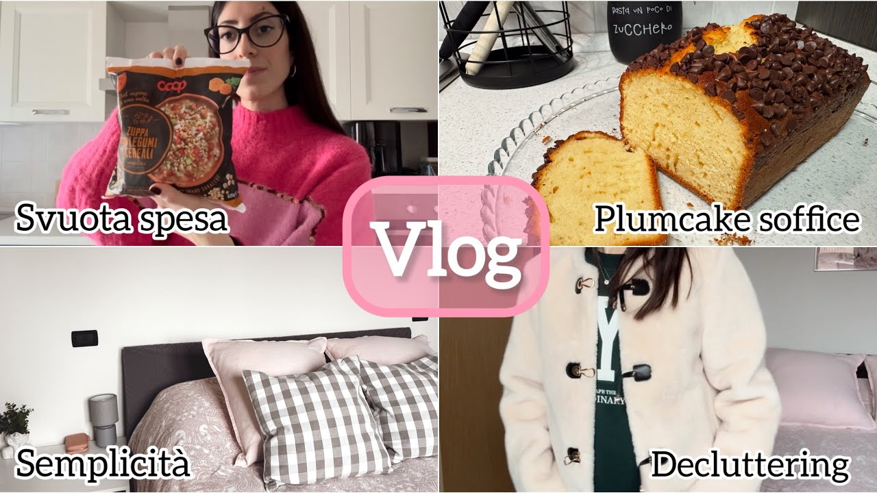 Svuota spesa coop | Decluttering cappotti | Plumcake allo yogurt | Giornata semplice 🩷 