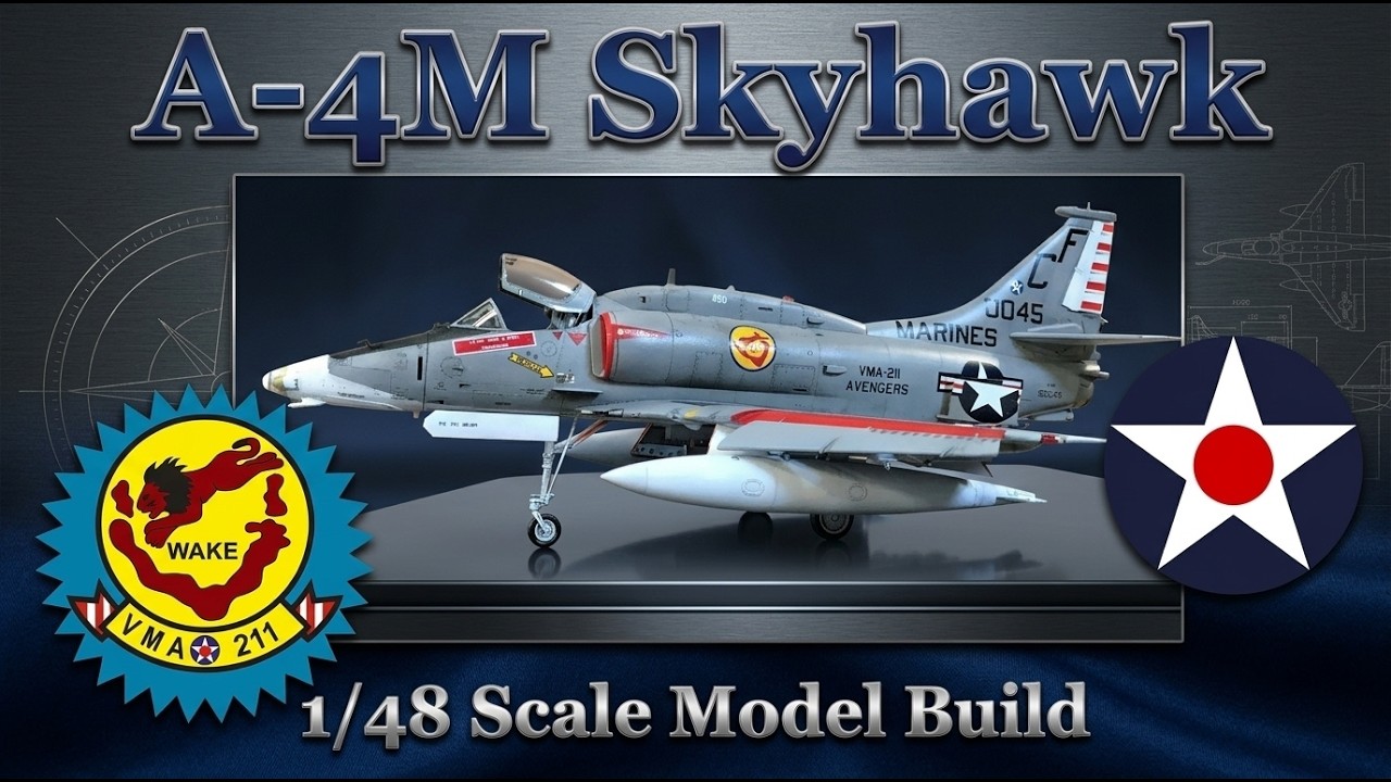 Building the Hasegawa 1/48th Scale A-4M Skyhawk Light Attack Fighter