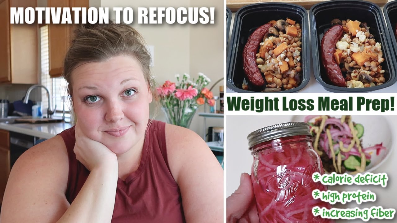 MOTIVATION TO REFOCUS! WEIGHT LOSS MEAL PREP! Calorie Deficit - High Protein - Increasing Fiber