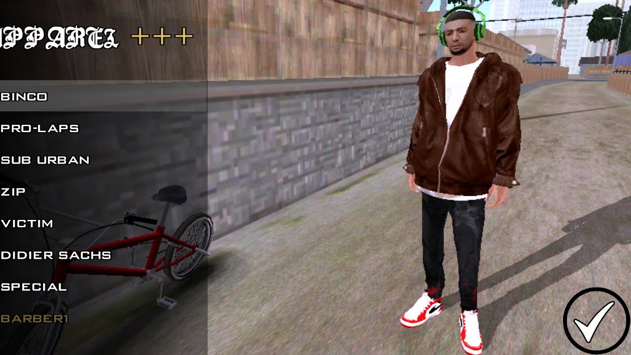 مود شخصيه حديده و ملابس جديده gta sa للاندرويد