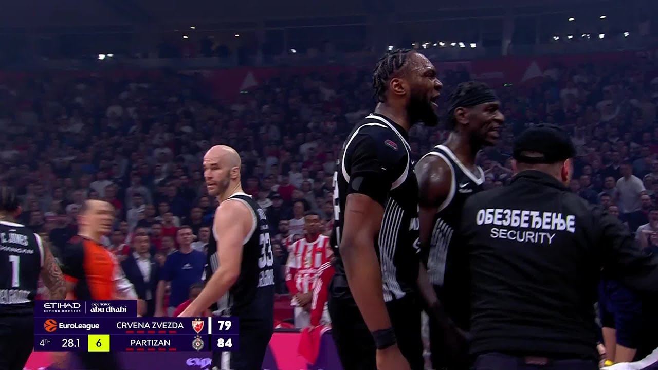 Chaos in the Arena! Partizan Claims the Belgrade Derby Thriller!