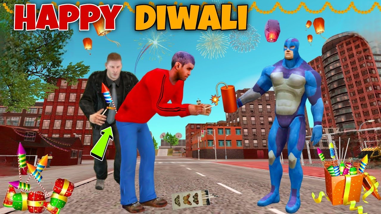 Rope Hero Diwali Celebration With Tipson Super Hero And Mutant | Rope Hero Gta 5 | Black Spider 2.0