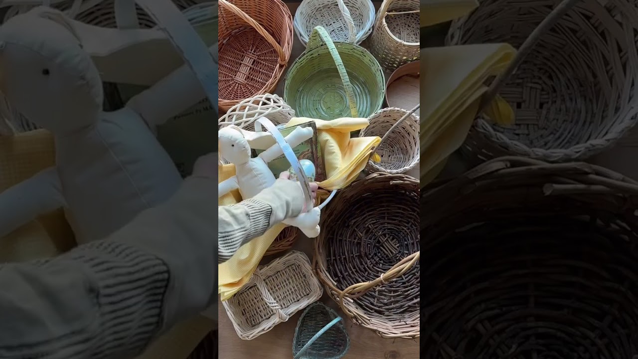 Thrifted Easter Baskets: Creative & Affordable DIY Ideas! 🐇🧺🥬#shorts