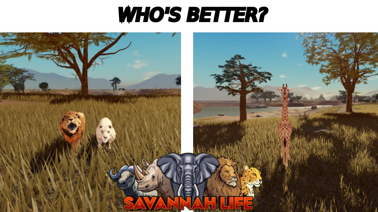 Who's better to buy between Lion or Giraffe in ROBLOX Savannah life?! || ROBLOX Savannah Life