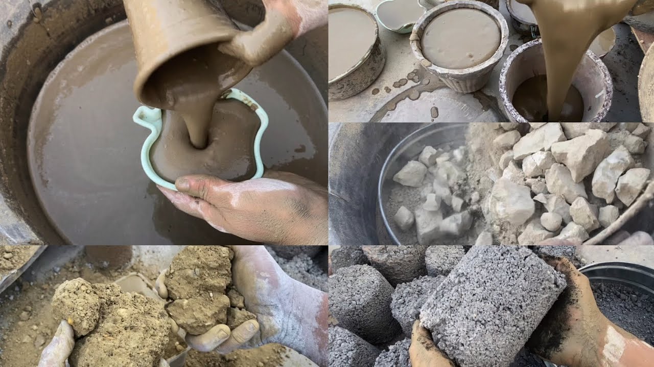 New Crumbling Vlog😎Super Satisfying Vlog🤤kesi lagi mud ki Crumbling\Sifting\Paste making?😋#asmr 