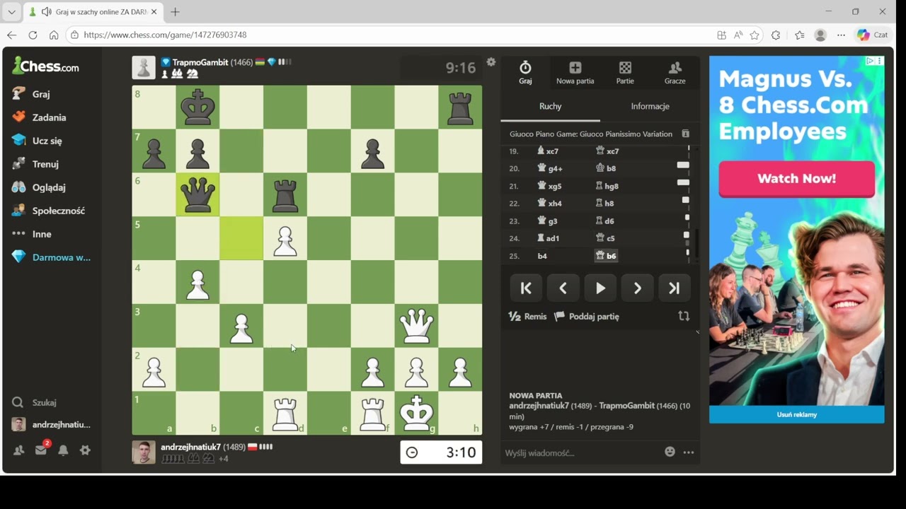 Droga do 1500 elo, chess.com #5
