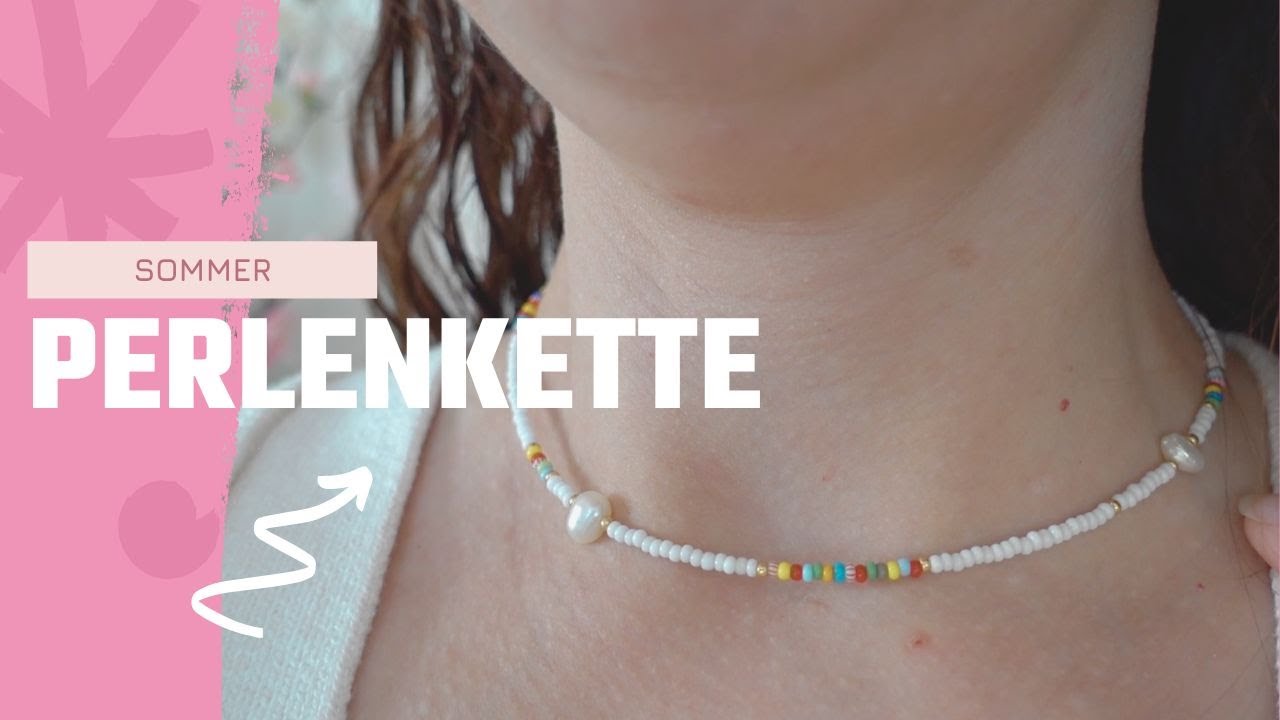 DIY Sommerliche Perlenkette in wei&szlig; | how to make | Schmuck selber machen