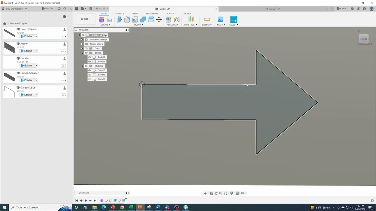 Equally Spaced Holes in  Fusion 360 Part II