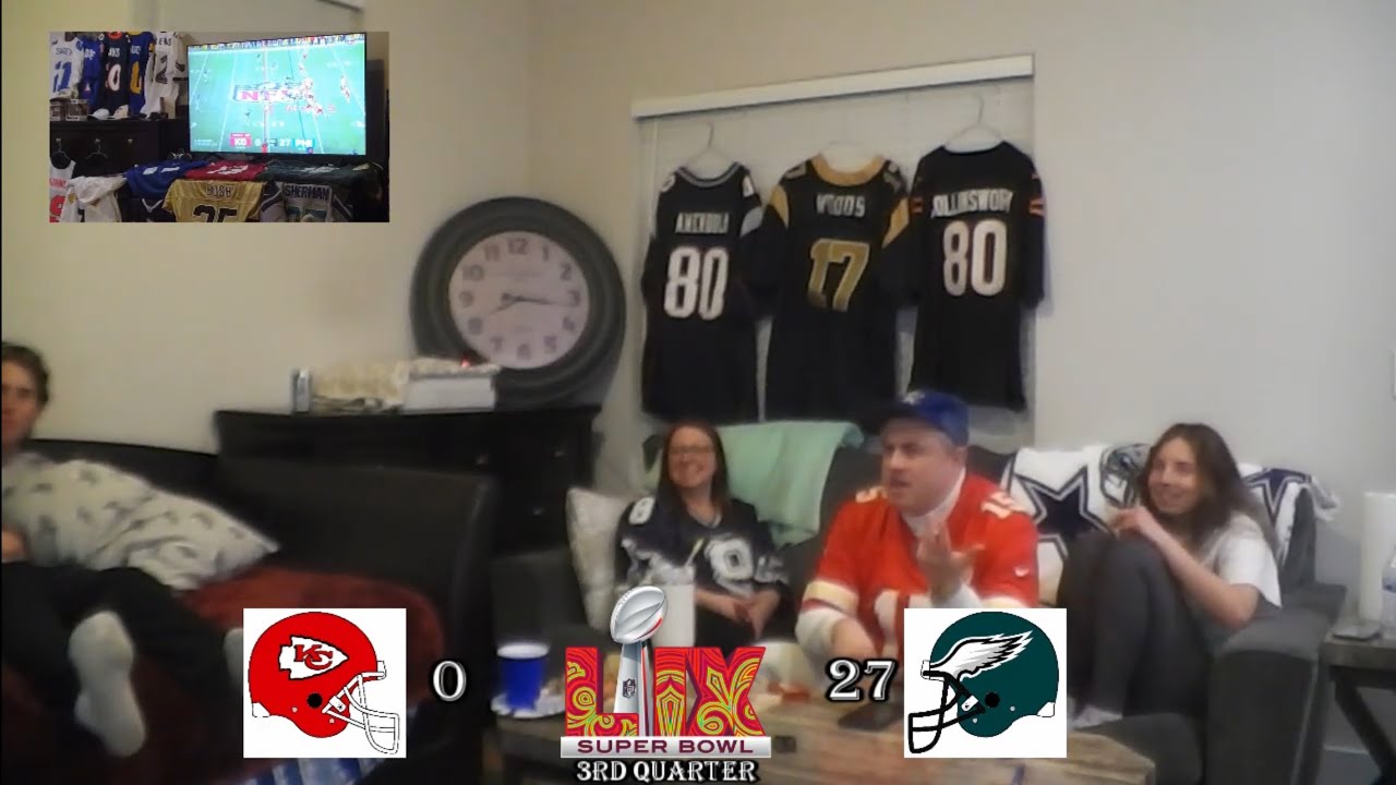 СУПЕРБОУЛ LIX 59. Подборка реакций болельщиков Eagles Chiefs - (02.09.2025) * Полная игра *