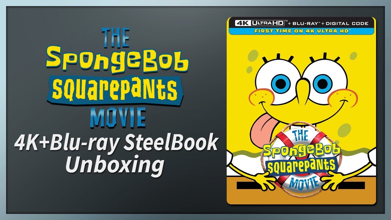 The SpongeBob SquarePants Movie 4K+2D Blu-ray SteelBook Unboxing