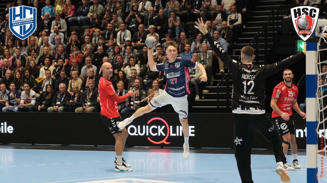 HCKL vs. HSC Suhr Aarau 38:36 in der ausverkauften Pilatus Arena mehr als 4000 Zuschauer 25.10.25