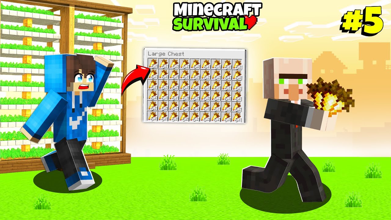 I Built Fully Automatic Golden Carrot Farm For Minecraft Pe 1.21 Survival Series Ep- 5 [Hindi]