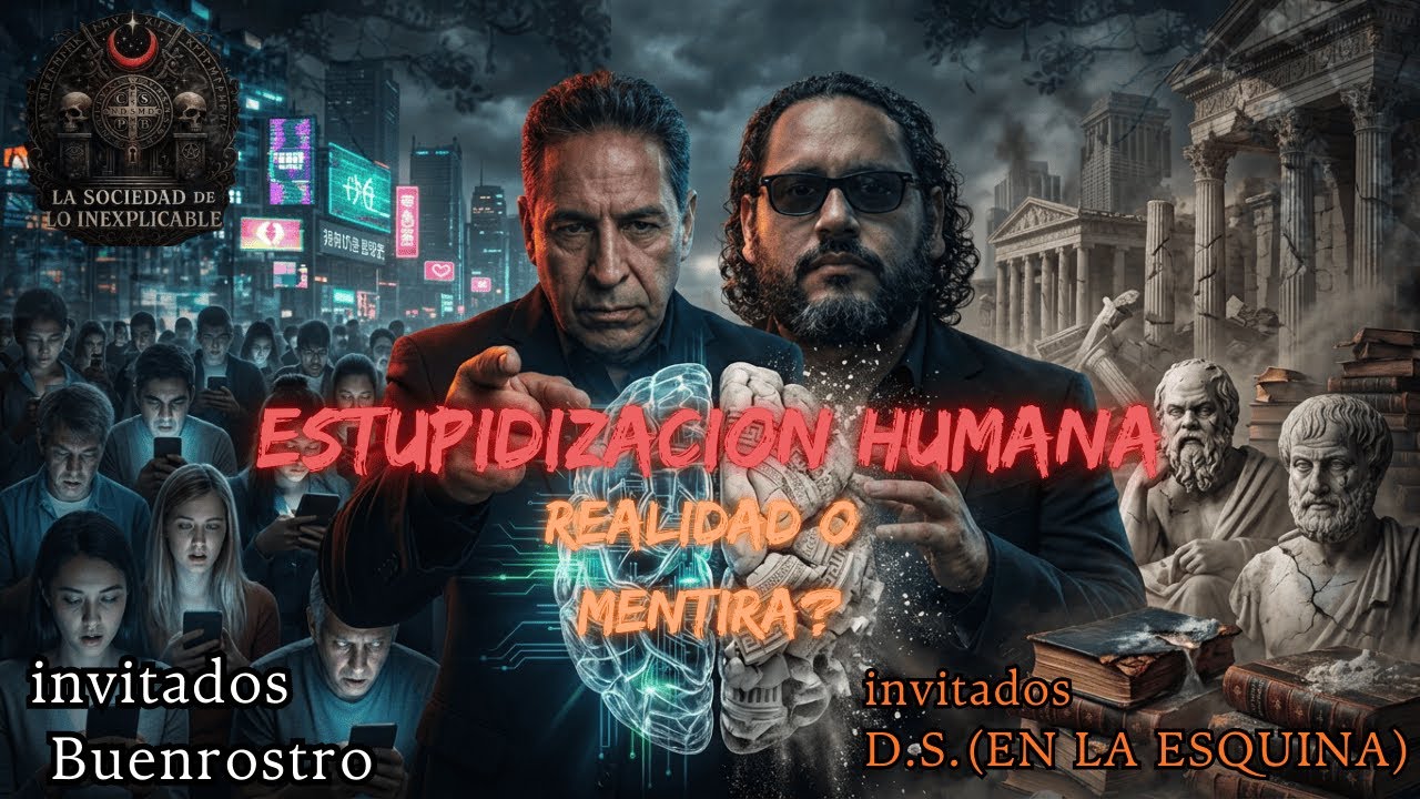 PODCAST ESTUPIDIZACION HUMANA REALIDAD O ILUSION INVITADOS ESPECIALES BUENROSTRO Y D.S.