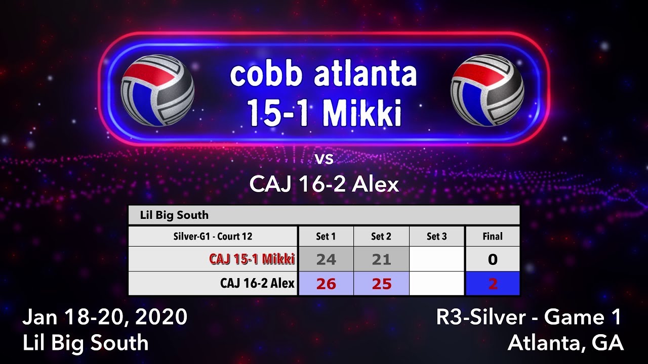 Lil Big South - R3-Silver-G1 - CAJ 15-1 Mikki vs. CAJ 16-2 Alex