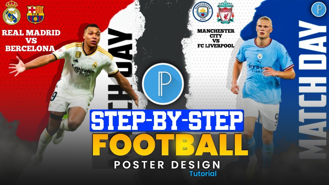 Football Match Day Poster Design in Pixellab💫 | Trending Football Card Tutorial 2025