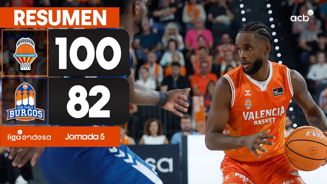 Valencia Basket - Recoletas Salud Burgos (100-82) RESUMEN | Liga Endesa 2025-26