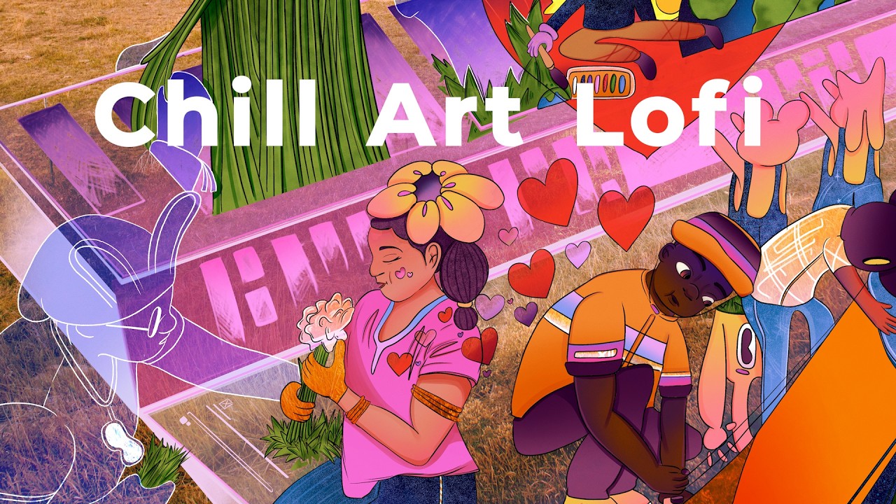 Lofi Art:  Timelapse Mixing Illustration and Nature