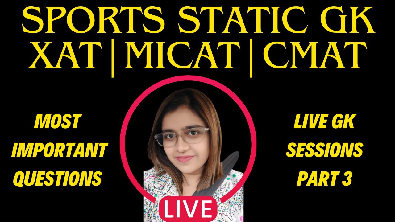 Static GK for XAT| MICAT| CMAT-Sports GK|Most Important Questions|Full Topic Coverage| #gk #gkquiz