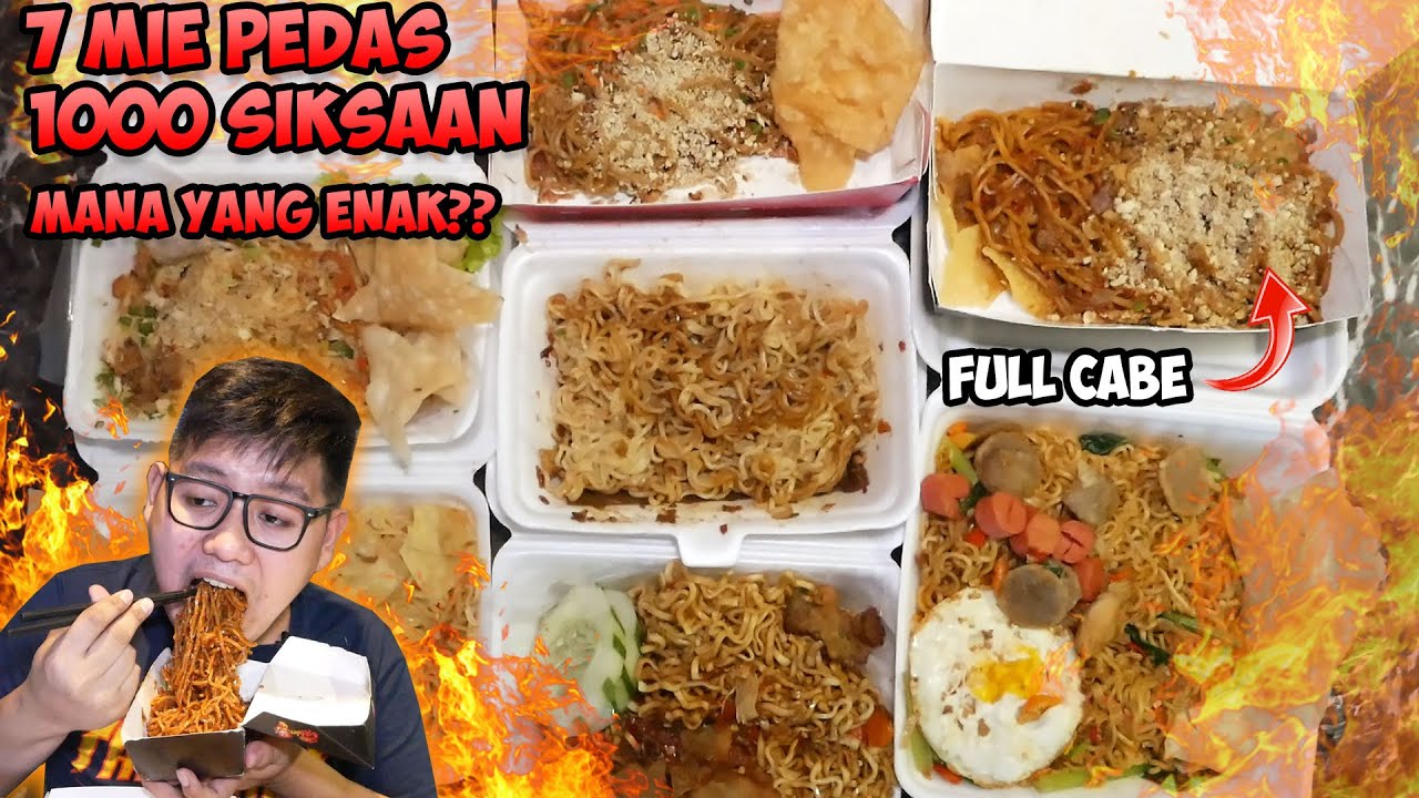 BRUTAL!!! MUKBANG 7 MIE PEDAS LEVEL TERMAMPUS! SIKSAAN NYA TUH DI MULUT || Koko Buncit